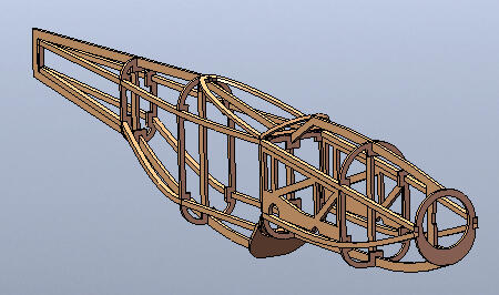 P-51 fuselage nervures en volume avec les bagettes